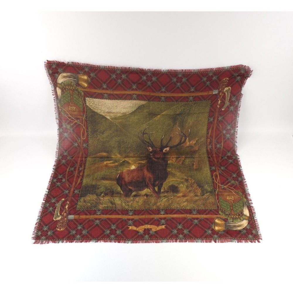 Ralph Lauren Purple Label "The Monarch of the Glen" Print Cashmere Silk Scarf